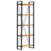 vidaXL Boekenkast met 5 schappen 60x30x180 cm massief mangohout