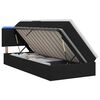 vidaXL LED Opslagbed met Matras Zwart 100 x 200 cm Stof