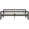 vidaXL Bedframe metaal zwart en wit 180x200 cm