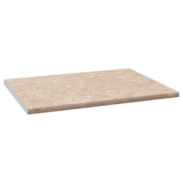 vidaXL Aanrechtblad 80x60x2,8 cm spaanplaat beige met marmertextuur