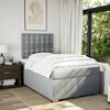 vidaXL Boxspring met matras stof lichtgrijs 120x200 cm