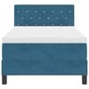 vidaXL Boxspringbed met matras Donkerblauw 90 x 190 cm Fluweel