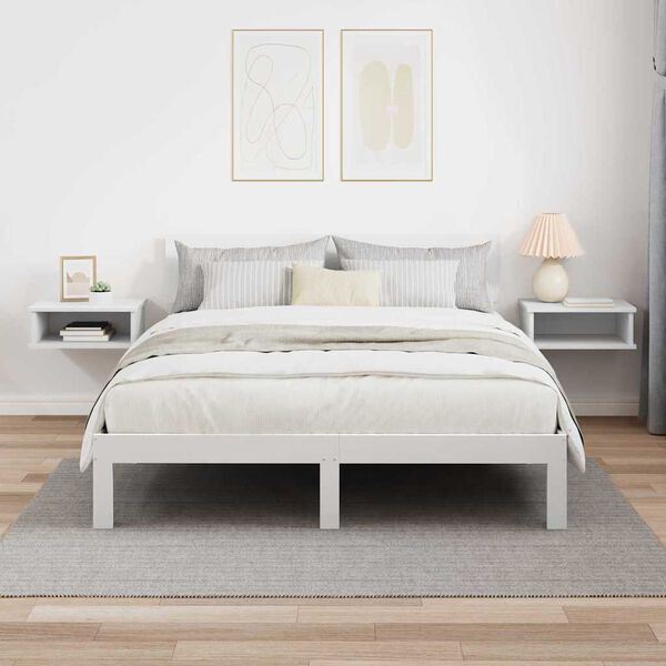 vidaXL Nachtkastje 2 pcs Wit 40 x 31 x 15 cm Bewerkt hout