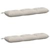 vidaXL Bank Kussens VIANEN 2 st 100% Polyester Wit 110 x 30 x 12 cm