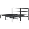 vidaXL Bedframe met hoofdbord metaal zwart 135x190 cm
