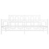 vidaXL Bedframe met hoofd- en voeteneinde metaal wit 180x200 cm