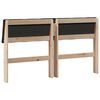 vidaXL Gestoffeerd hoofdbord Zwart 135 cm Massief grenenhout