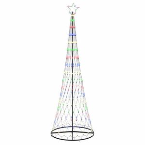 vidaXL LED Kerstboom Multikleur 100.5 x 100.5 x 302.5 cm Metaal