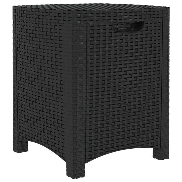 vidaXL Tuinbox 39x39x46 cm PP rattan grafietkleurig