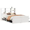 vidaXL Bed met boekenkast zonder matras grenenhout wit 120x200 cm