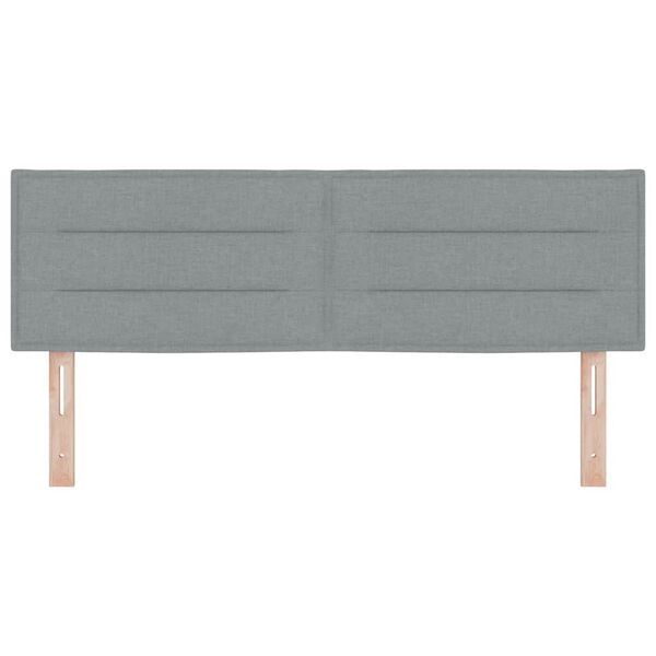 vidaXL Hoofdbord met hoofdeinde Lichtgrijs 160 cm Stof