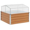 vidaXL Tuinplanter met kas Licht Bruin 100 x 100 x 77 cm