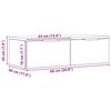 vidaXL Wandkast 68x30x20 cm bewerkt hout artisanaal eikenkleurig