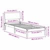 vidaXL Bedframe Bruin en zwart 75 x 190 cm Massief grenenhout