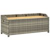 vidaXL Tuinopbergbank 120 cm poly rattan grijs