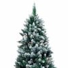vidaXL Kunstkerstboom Groen 210 cm PVC en Staal en Kunststof