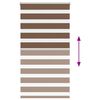 vidaXL Zebra rolgordijn 70x100 cm stofbreedte 65,9 cm polyester bruin
