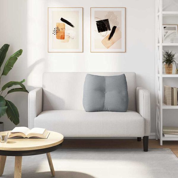 vidaXL Rugkussen Lichtgrijs 60 x 24 x 50 cm Stof