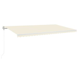 vidaXL Luifel automatisch uittrekbaar 600x350 cm cr&egrave;mekleurig
