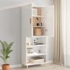 vidaXL Hangkast 69,5x34x90 cm hoogglans wit