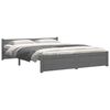 vidaXL Bedframe massief hout grijs 135x190 cm