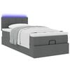 vidaXL Ottoman bed met matras en LED's 90x190cm stof donkergrijs