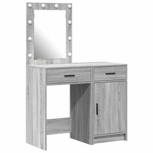 vidaXL Plafondtafel met lade 2 pcs Grijs 50 x 41 x 135 cm Bewerkt hout
