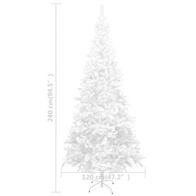vidaXL Kunstkerstboom met verlichting L 240 cm wit