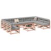 vidaXL 10-delige Loungeset met kussens massief douglas vurenhout