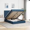 vidaXL Ottoman bed met matras en LED's 140x190cm stof blauw