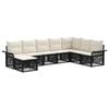 vidaXL Tuinbankenset 8 st Zwart poly rattan