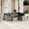 vidaXL 7-delige Loungeset met kussens poly rattan grijs