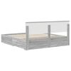 vidaXL Bedframe met hoofdeinde Grijs Sonoma 200 x 200 cm Bewerkt hout