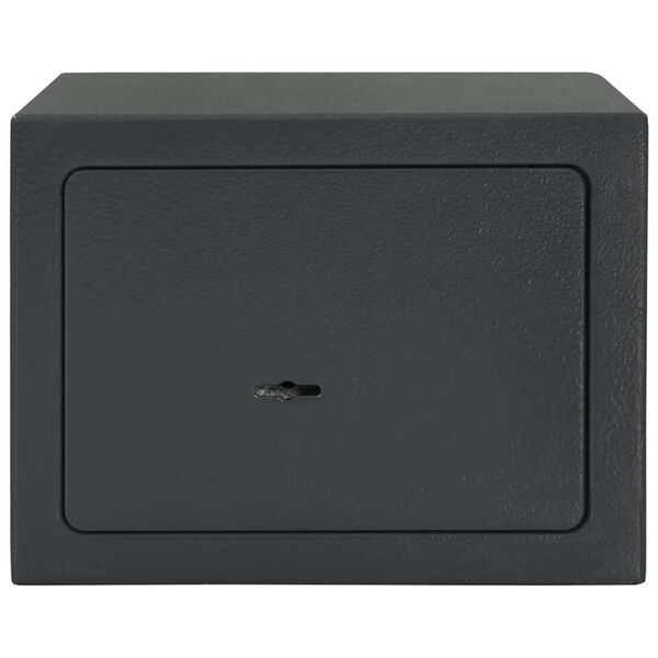 vidaXL Kluisdoos met slot Donkergrijs 23 x 17 x 17 cm Staal
