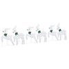 vidaXL LED Rendieren 6 st Zilver 45 x 19 x 65 cm Stof