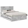 vidaXL Bedframe met lade Beton Grijs 160 x 200 cm Ingenieurshout