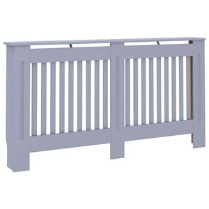 vidaXL Radiatorombouw 152x19x81,5 cm bewerkt hout antraciet