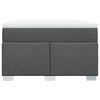 vidaXL Boxspring met matras stof donkergrijs 120x190 cm