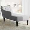 vidaXL Chaise longue met rechterarmleuning stof lichtgrijs