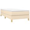 vidaXL Boxspring bed 80x200 cm stof cr&egrave;mekleurig
