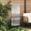 vidaXL Tuin Privacy Screen Bloemen Zilver 50 x 140 cm Roestvrij staal