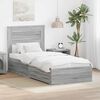 vidaXL Bedframe met hoofdeinde Grijs Sonoma 90 x 200 cm Bewerkt hout