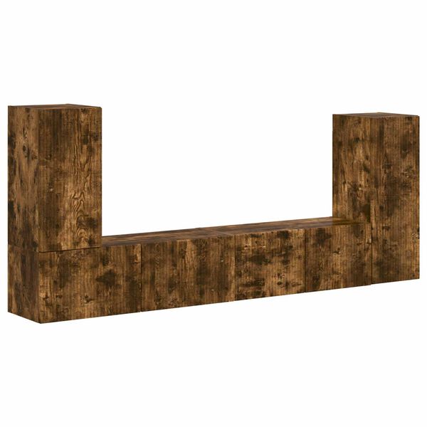 vidaXL Tv-meubelset 4 pcs Gerookt eiken Bewerkt hout