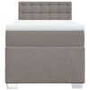 vidaXL Boxspring met matras stof taupe 80x200 cm