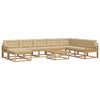 vidaXL Buiten bankenset 9 st Wit en Beige