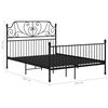 vidaXL Bedframe metaal zwart 160x200 cm