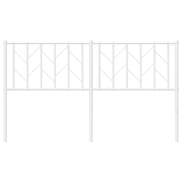 vidaXL Vervangend hoofdbord 150 cm metaal wit