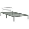 vidaXL Bedframe metaal grijs 90x200 cm