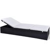 vidaXL Ligstoel poly rattan Zwart