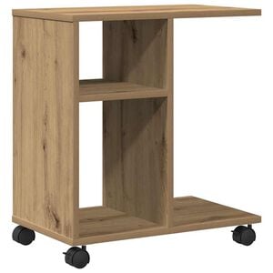 vidaXL Bijzettafel artisanaal eikenkleurig 50 x 30 x 55 cm